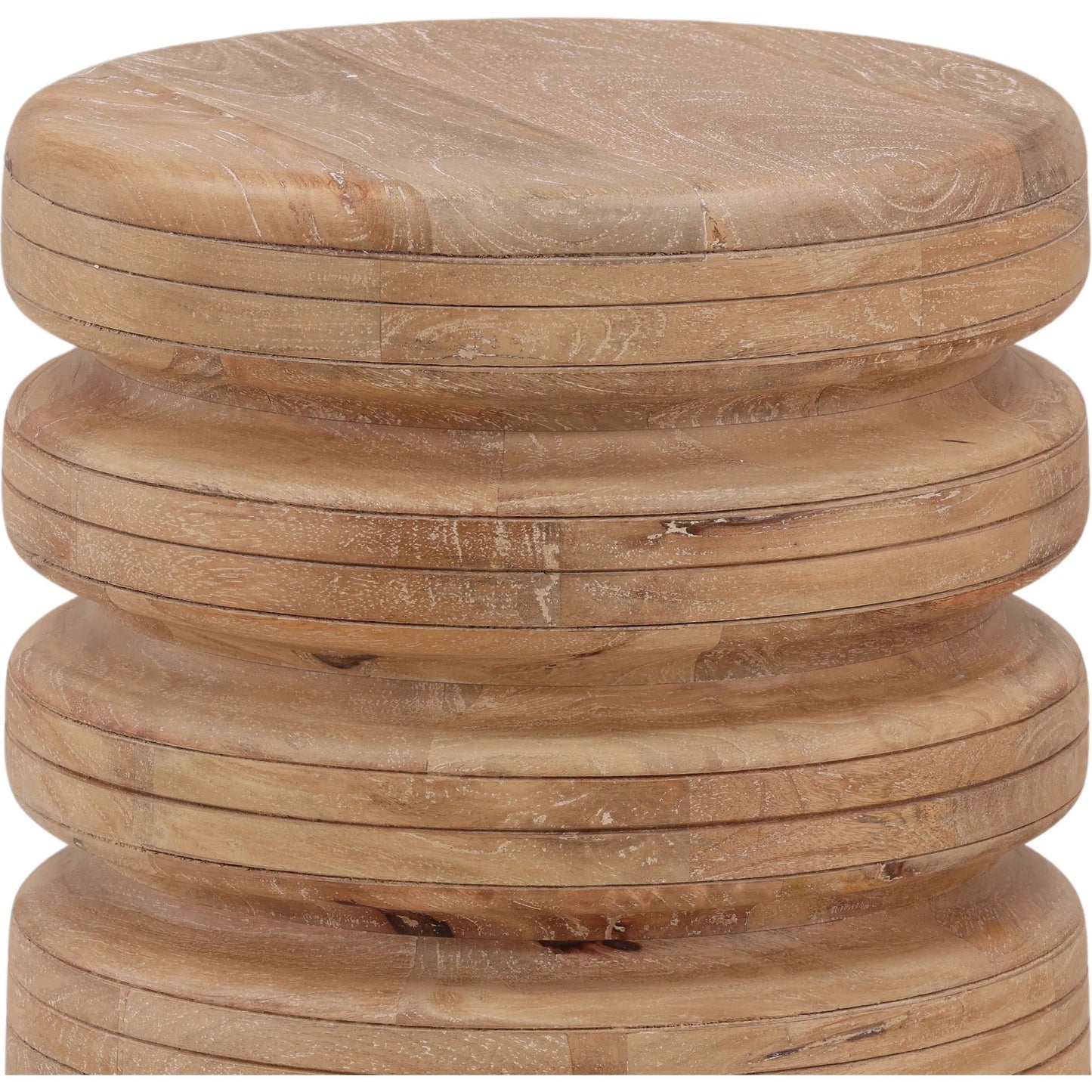 003 SI-2532987 | Closeup | Dolly Side Table by Arch & Plane in light natural. Made from mango wood in a unique style.