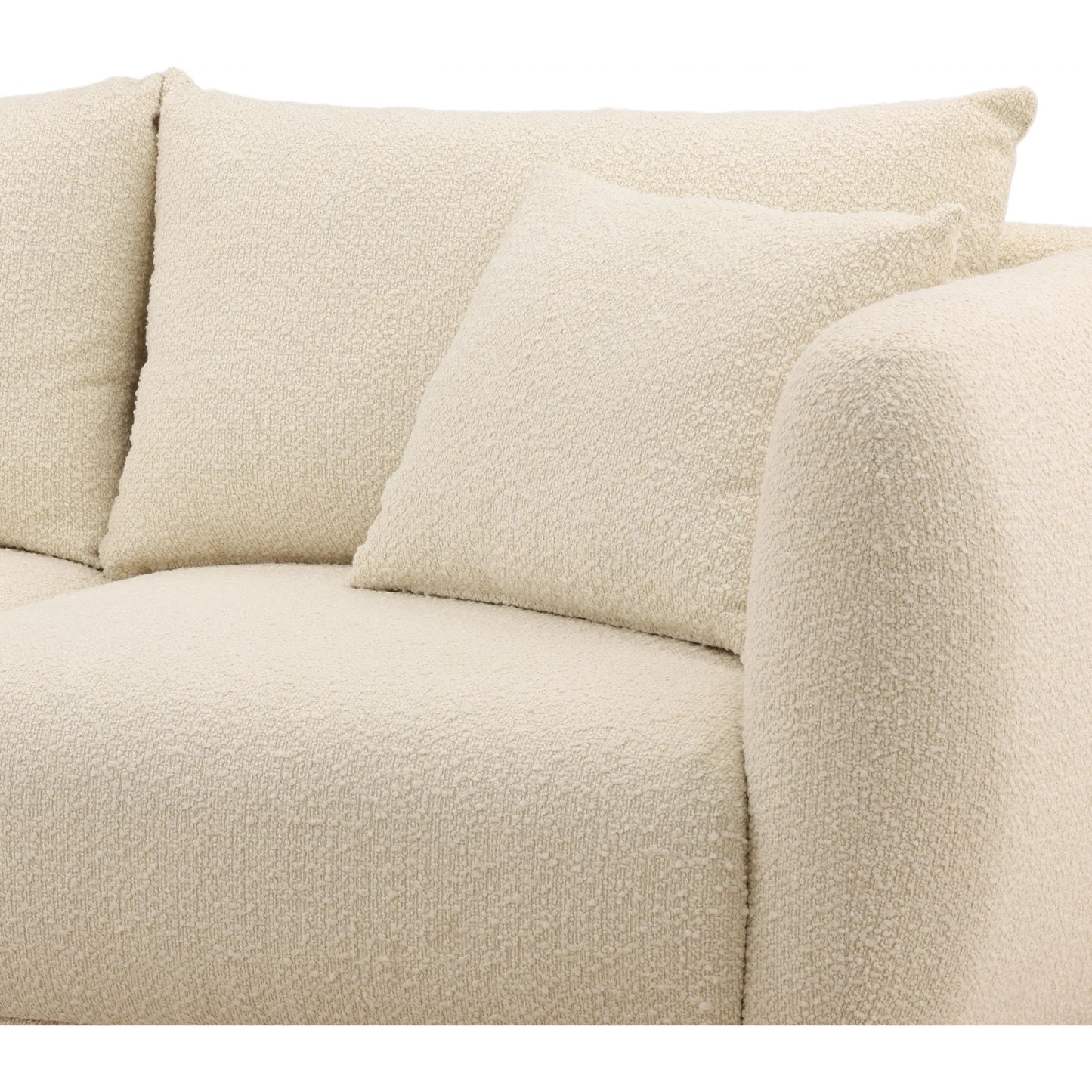 008 SI-2533005 | Closeup | Deann Sofa by Arch & Plane. Made from boucle fabric in a unique style.