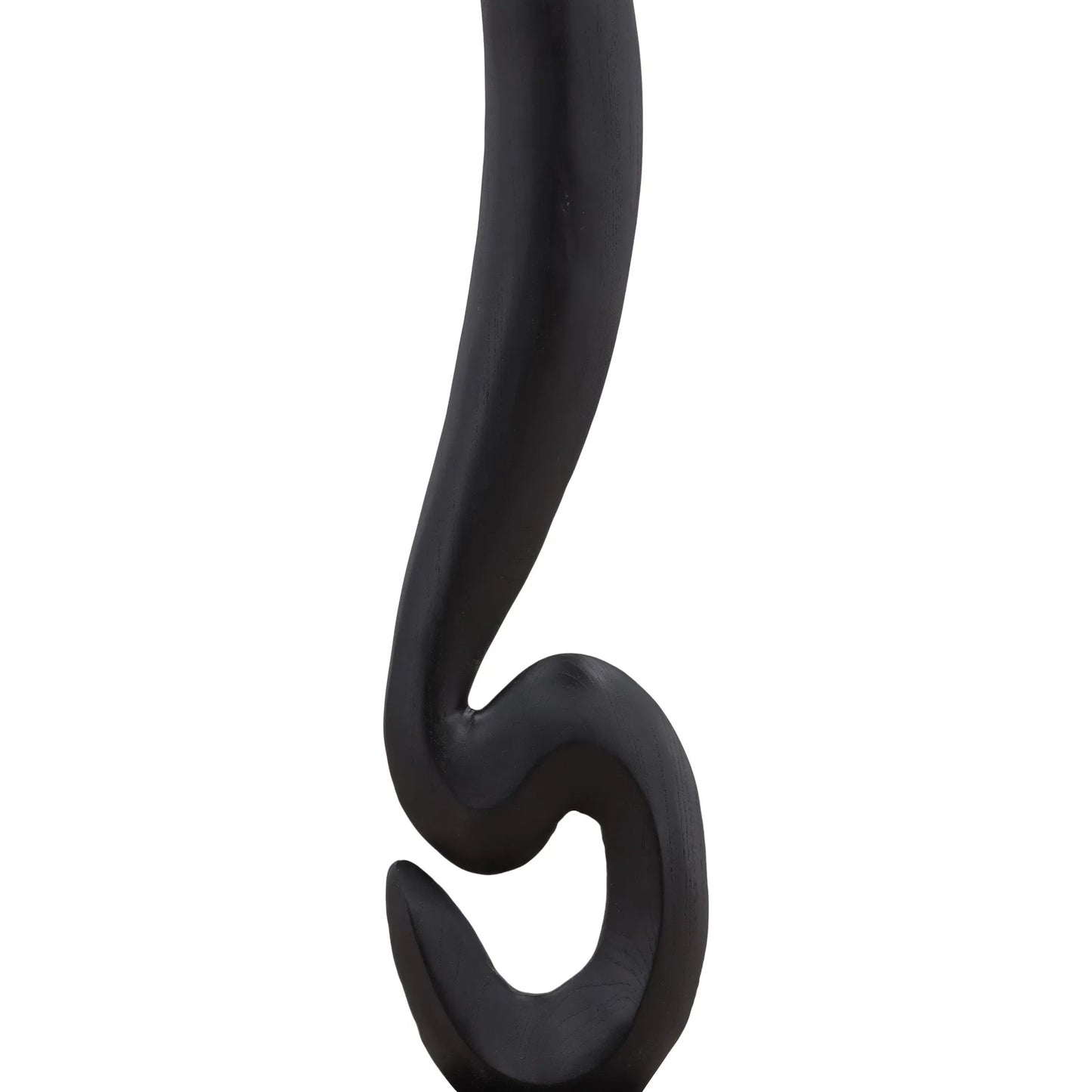 003 SI-2533018 | Closeup | Della Sculpture by Arch & Plane in black. Made from teak in a unique style.