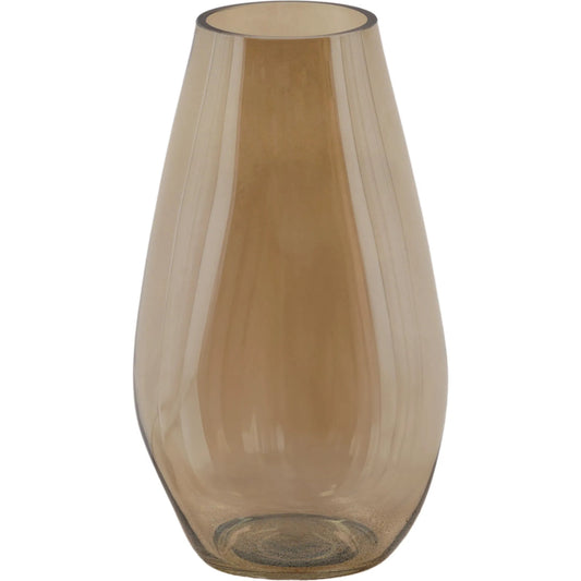 Aviana Vase by Arch & Plane in champagne. Made from glass in a modern style.