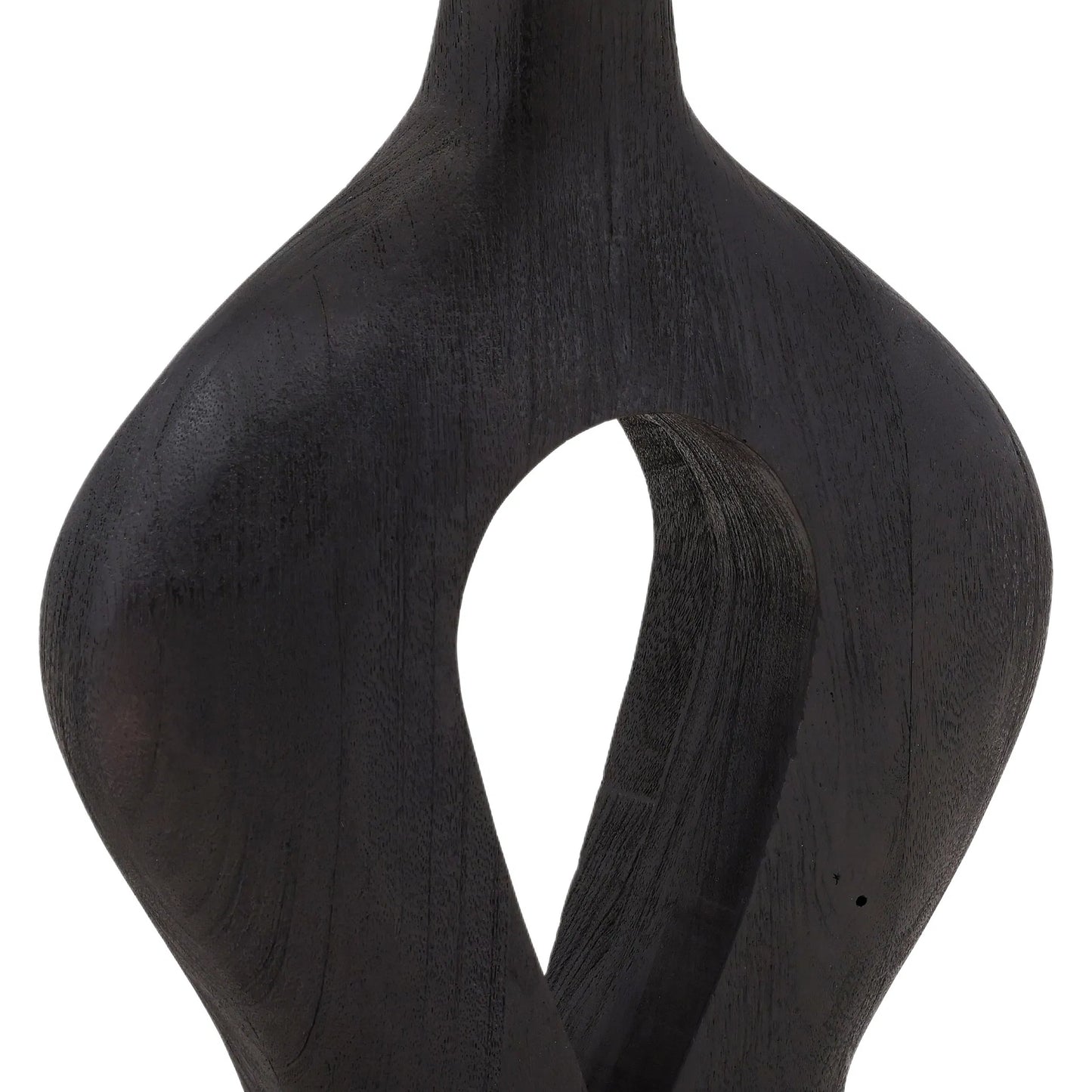 004 SI-2350861 | Closeup | Scott Table Lamp by Arch & Plane in black, beige shade. Made from mango wood, jute shade in a modern style.