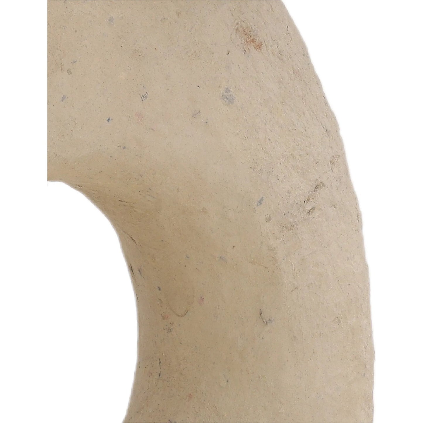 003 SI-2350862 | Closeup | Hailey Table Lamp by Arch & Plane in cream, beige shade. Made from paper mache, jute shade in a transitional style.