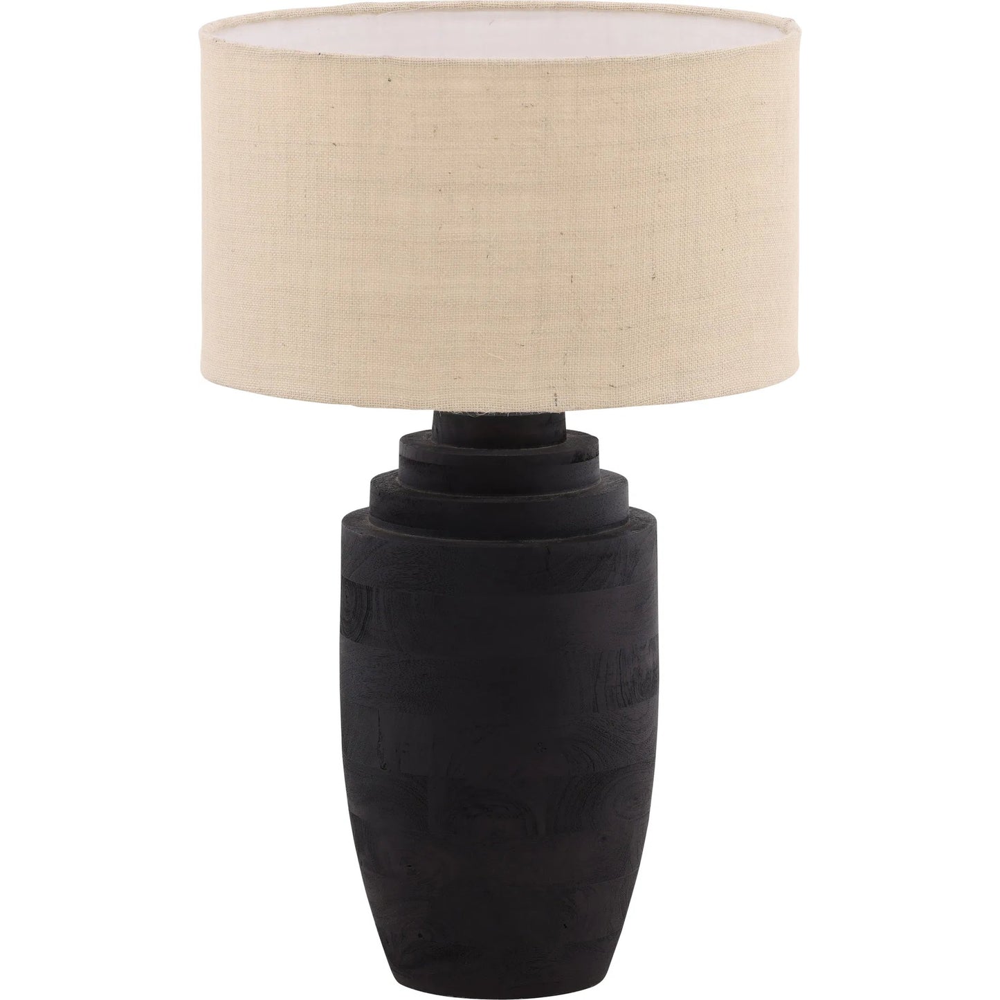 001 SI-2350868 | Primary Silo | Orlaith Table Lamp by Arch & Plane in black, beige. Made from mango wood, jute shade in a unique style.