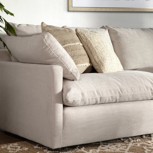 Blanche Pillow by Arch & Plane in natural, ivory. Made from handwoven jute in a rustic style.