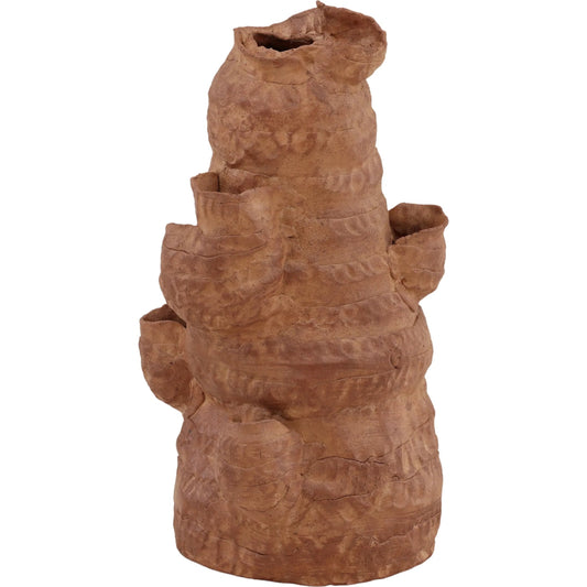Xanthe Sculpture by Arch & Plane in brown. Made from terracotta in a rustic style.