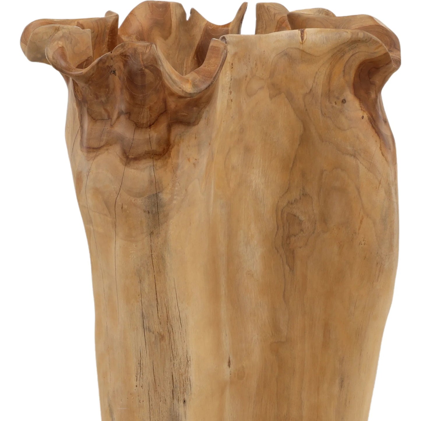 005 SI-2533037 | Closeup | Ricky Sculpture by Arch & Plane in natural. Made from teak wood in a unique style.
