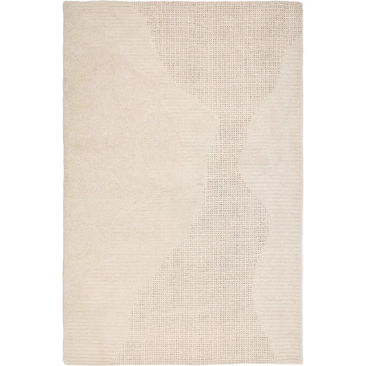 Barthelemy Rug by Arch & Plane in ivory. Made from hand tufted wool in a unique style.