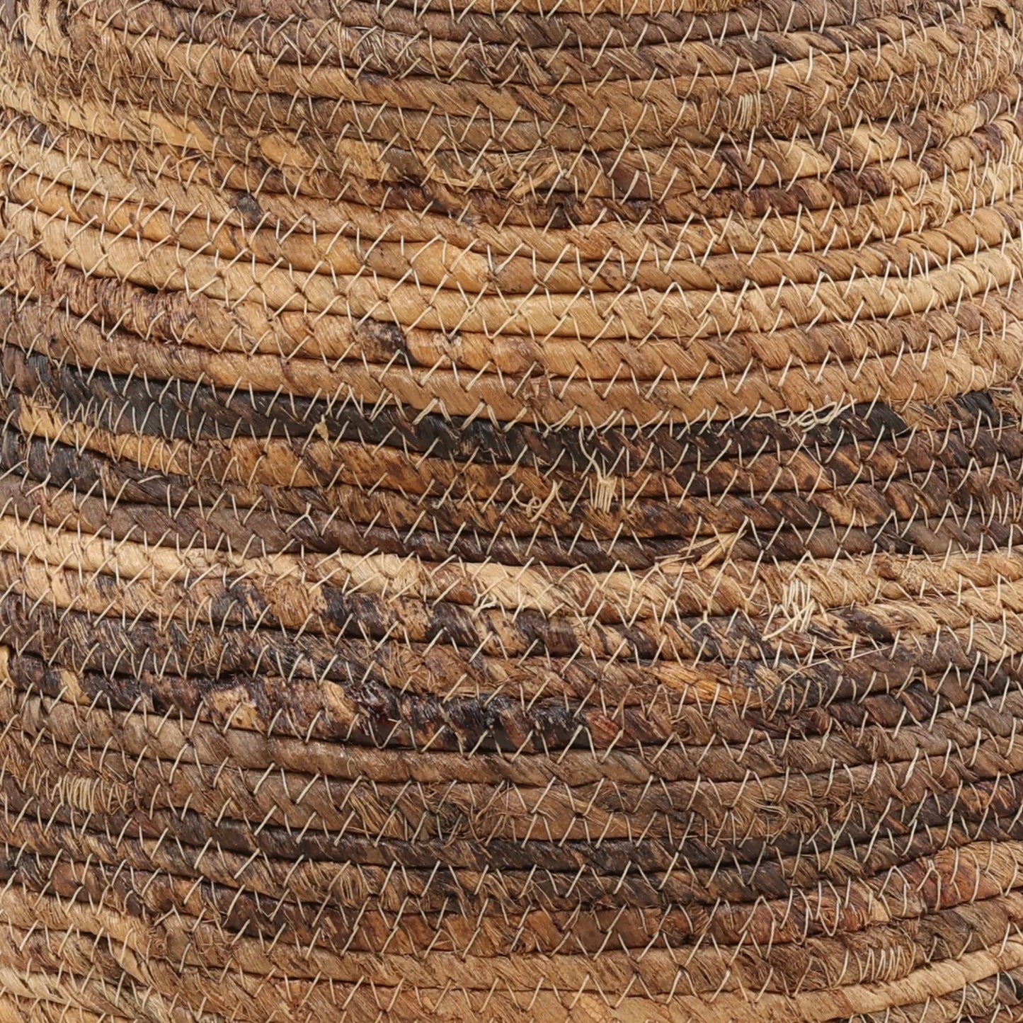 003 SI-2440756 | Closeup | Shelton Basket by Arch & Plane in natural. Made from woven banana leaf, coconut fibers in a rustic style.