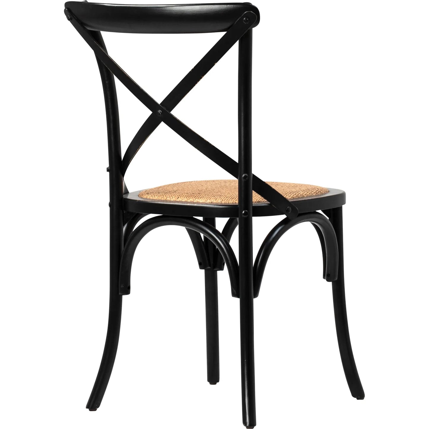 003 SI-2075426 | Additional Silo | Gaston Parisian Cafe Dining Chair by Arch & Plane in black, natural brown and antique black finish with rattan upholstery. Made from birch wood, rattan in a modern style.