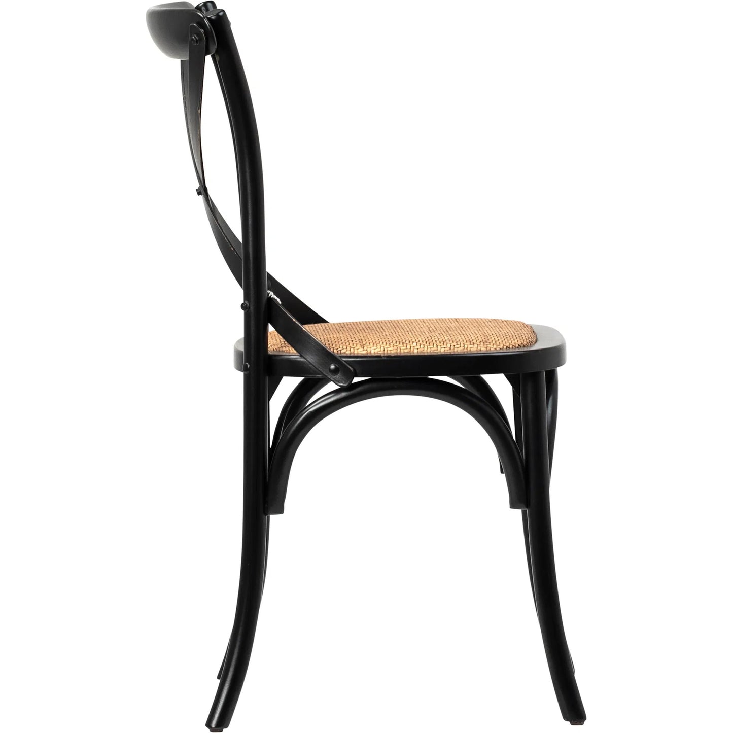 002 SI-2075426 | Additional Silo | Gaston Parisian Cafe Dining Chair by Arch & Plane in black, natural brown and antique black finish with rattan upholstery. Made from birch wood, rattan in a modern style.