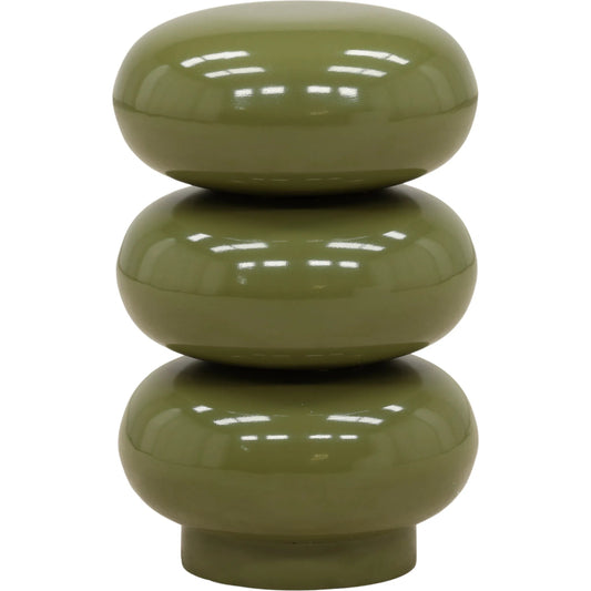 Alcott Side Table by Arch & Plane in green. Made from iron in a eclectic & global style.