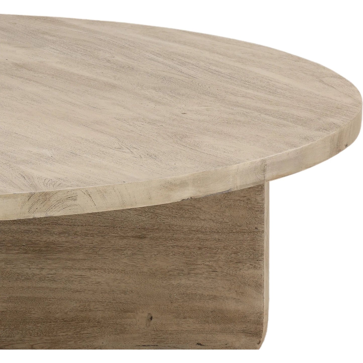 004 SI-2440810 | Closeup | Luetta Coffee Table by Arch & Plane in weathered natural. Made from acacia wood in a transitional style.
