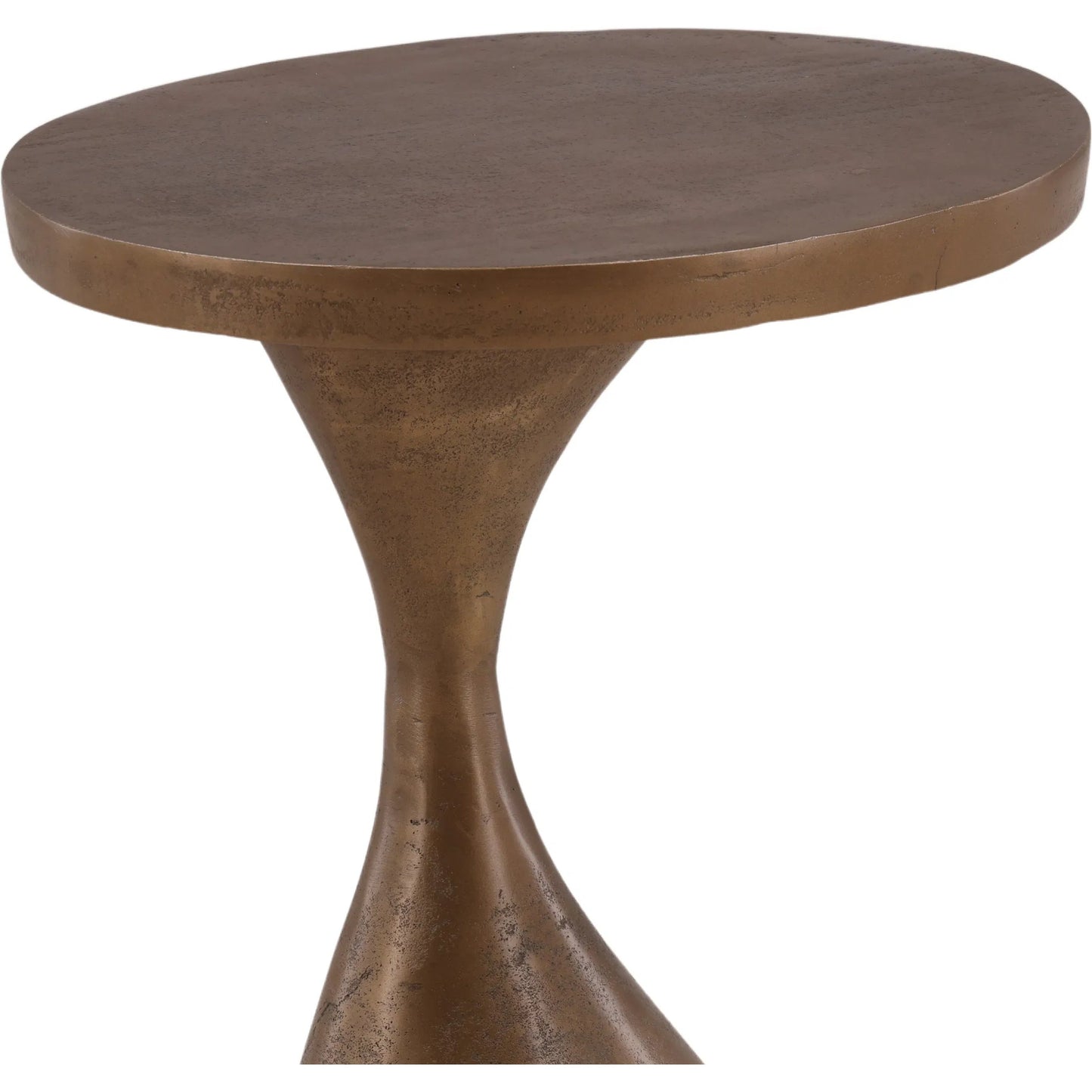 001 SI-2440815 | Closeup | Edgardo Side Table by Arch & Plane in antique brass. Made from aluminium in a modern style.