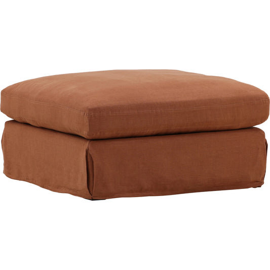Dixie Ottoman, Slipcover Only by Arch & Plane. Made from 100% linen performance fabric in a eclectic & global style.