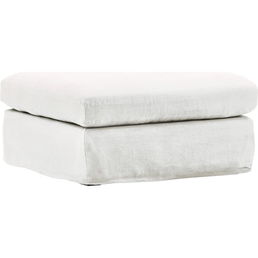 Dixie Ottoman, Slipcover Only by Arch & Plane. Made from 100% linen performance fabric in a eclectic & global style.
