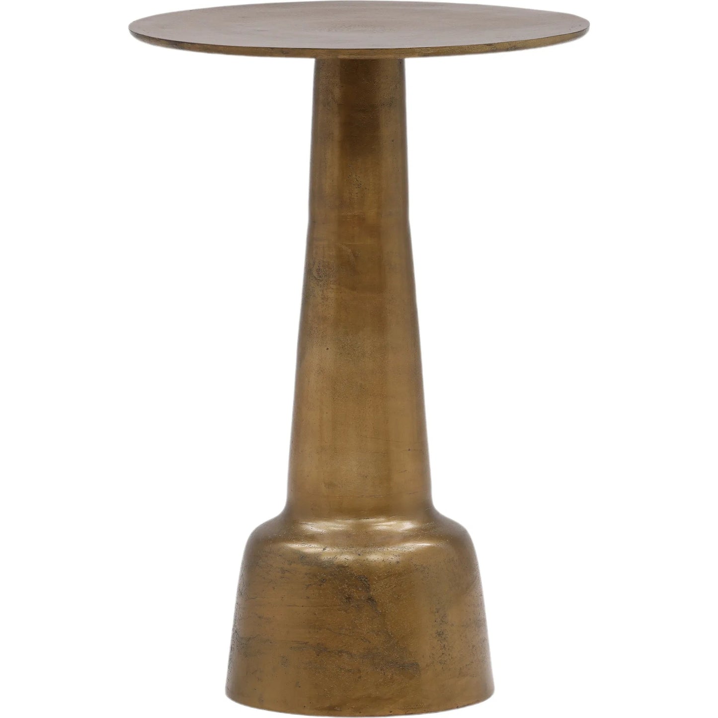 001 SI-2075270 | Primary Silo | Evie Antique Brass Side Table by Arch & Plane in gold and vintage antique brass finish. Made from aluminum in a modern style.