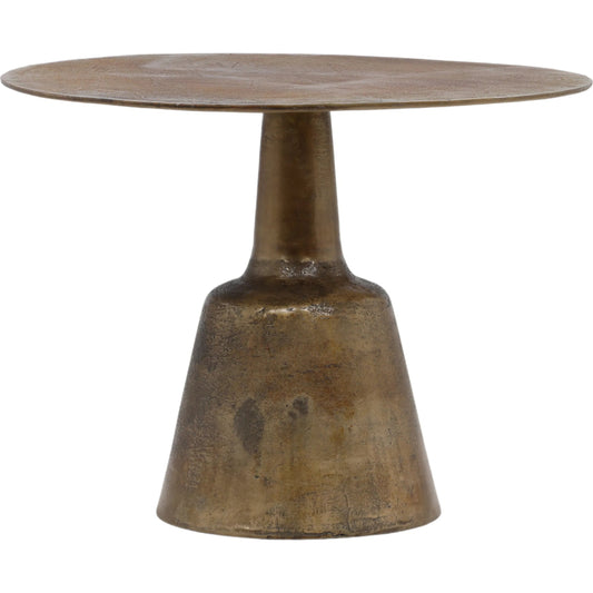 Golbez Dining Table by Arch & Plane in antique brass. Made from cast aluminum in a modern style.