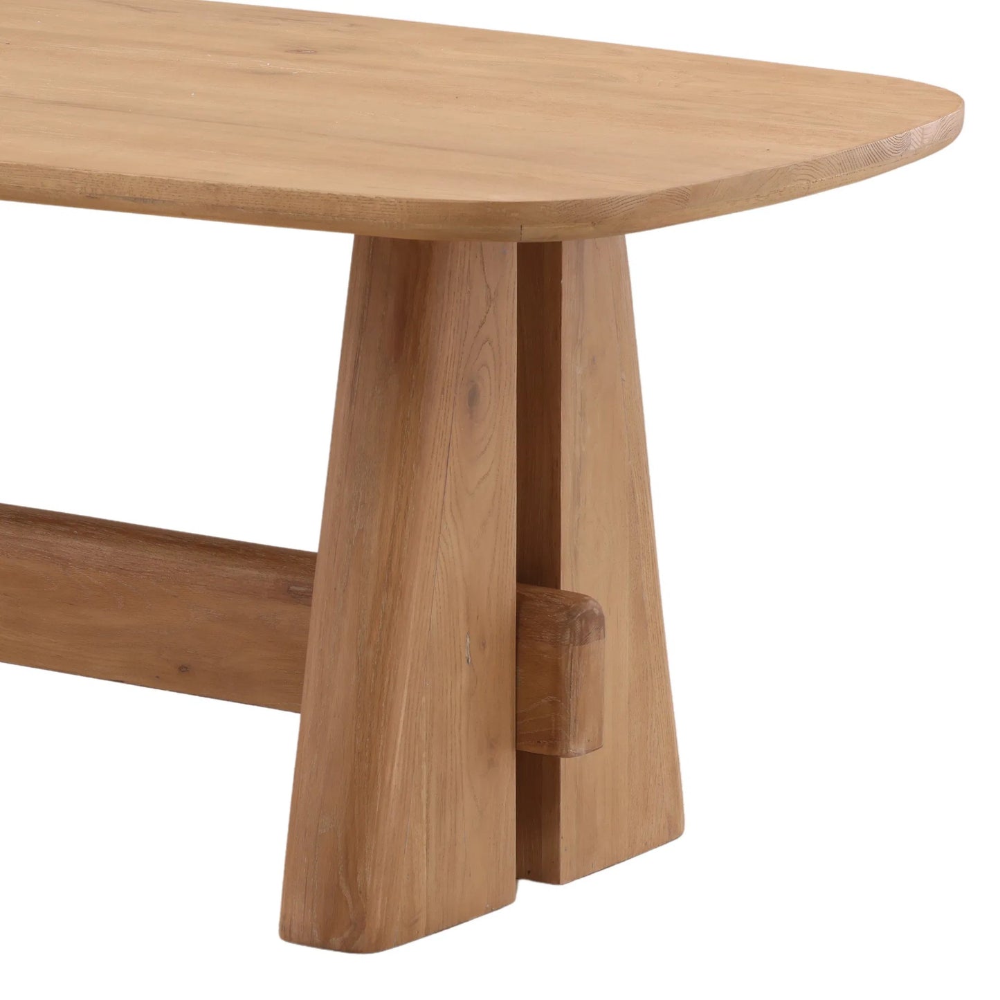 005 SI-2533110 | Closeup | Ilene Dining Table by Arch & Plane in light natural. Made from oak wood in a unique style.