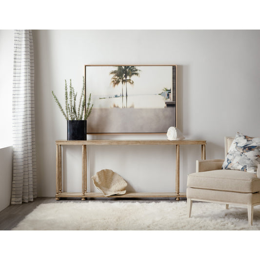 Vera Cruz Console Table by Hooker Furniture in light oak. Made from oak veneers in a traditional style.