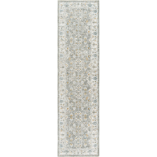 Dresden Rug - 33001 by Livabliss in gray, white, medium gray, mustard, light slate, denim. Made from main: 100% polyester in a unique style.