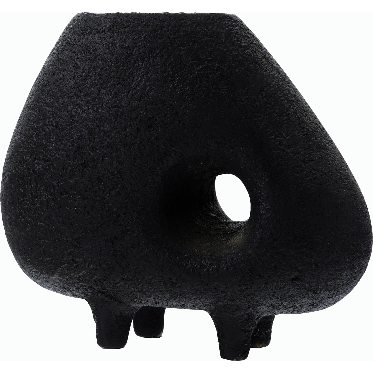 001 SI-2169291 | Primary Silo | Durvasa Vase - 540769 by Surya in black and textured. Made from terracotta in a modern style.