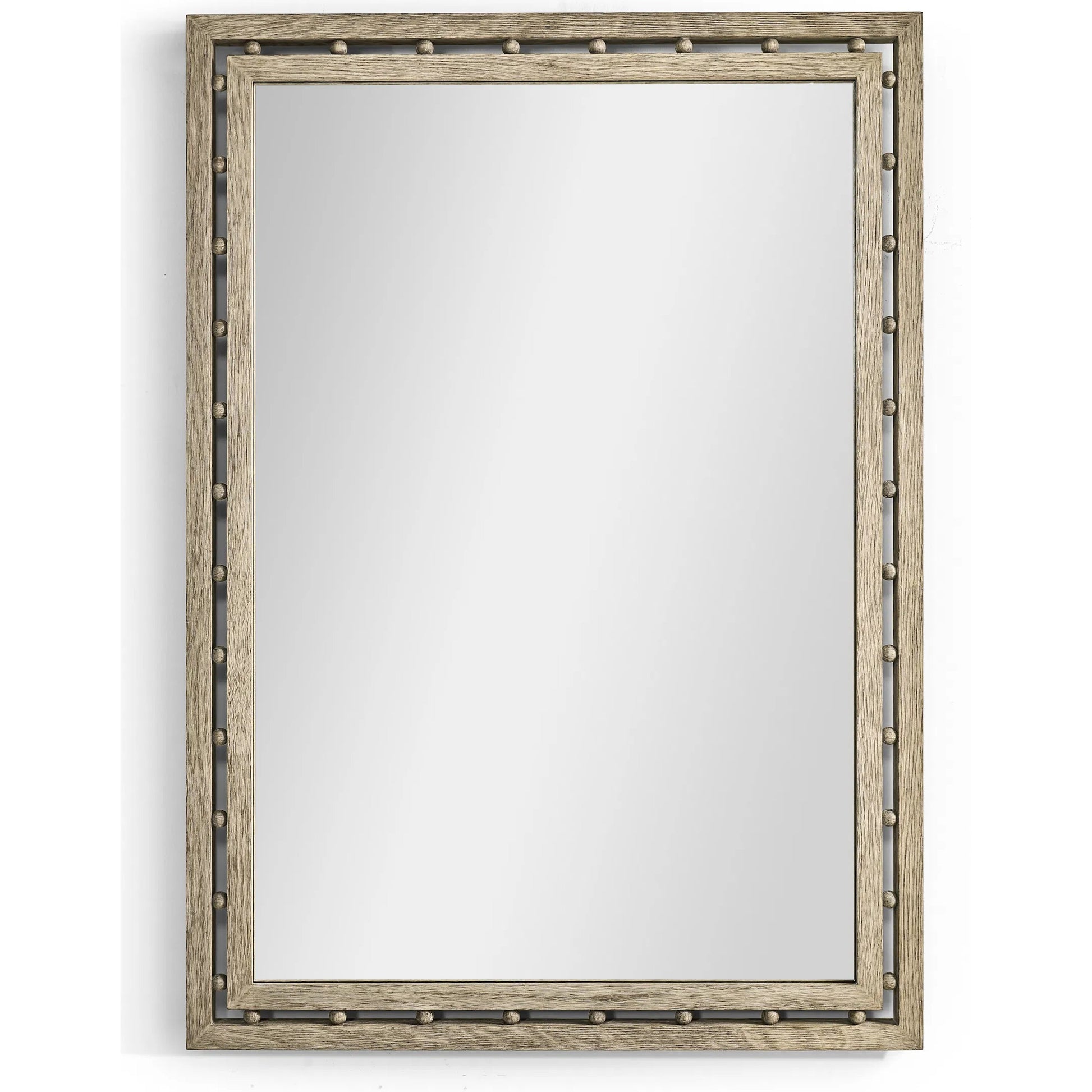 Morris Mirror by Jonathan Charles in grey and greyed oak. Made from oak, oak veneer, mirror in a transitional style.
