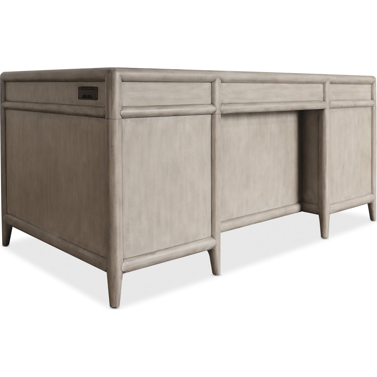 002 SI-1748501 | Additional Silo | Burnham Junior Executive Desk by Hooker Furniture in grey mink. Made from alder veneers with knots in a cottage & farmhouse style.