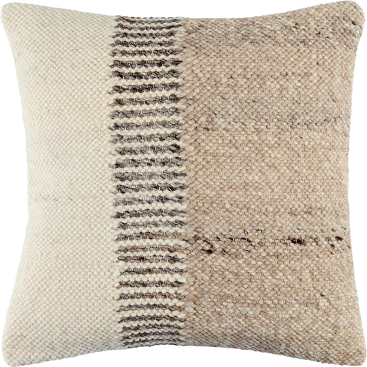 001 SI-2163571,SI-2163572,SI-2163573,SI-2163574,SI-2163575,SI-2163576 | Primary Silo | Deccan Traps Accent Pillow - 493444 by Surya in beige, light brown, charcoal. Made from wool, cotton in a rustic style.