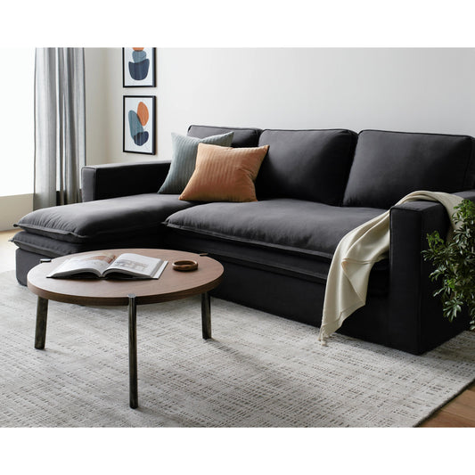Davis Sectional Sofa - 497506 by Surya in painted. Made from cotton, rubber wood, duck down, dacron in a modern style.