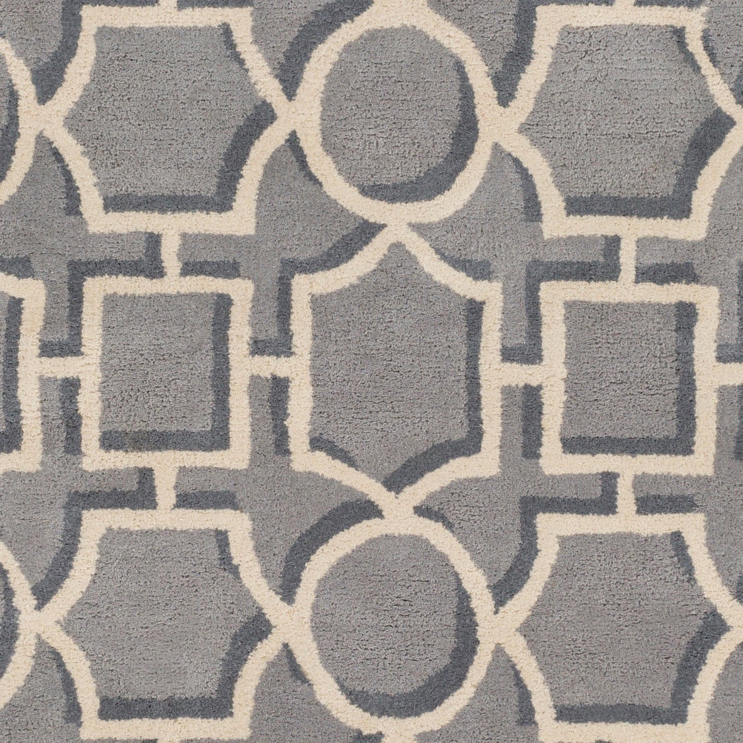 003 64774-26516 | Closeup | Dwell B Rug - 15419 by Surya in charcoal, medium gray. Made from 100% wool in a unique style.