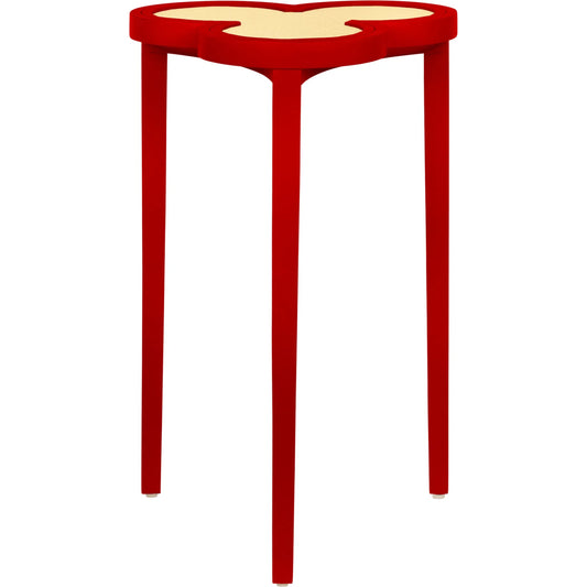 Dylan Clover Cigar Table by Worlds Away. Made from solid wood, mdf, rattan in a eclectic & global style.