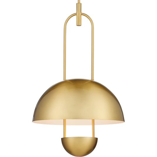 Creighton Semi-Flush Mount by Currey and Company in brass, white. Made from metal in a modern style.