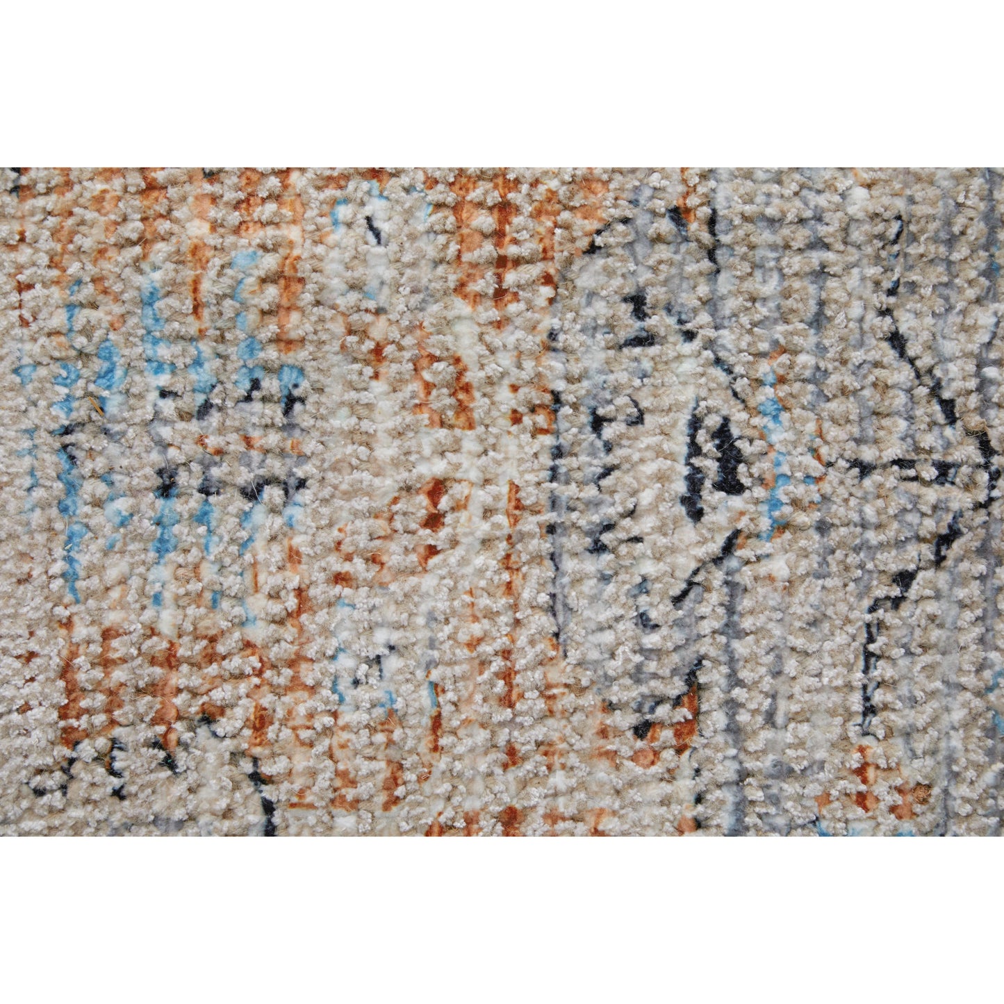 005 SI-2158723,SI-2158724,SI-2158725,SI-2158726,SI-2158727,SI-2158728 | Closeup | Caldwell Rug - 8798980F by Feizy in ivory, blue, orange. Made from wool, viscose in a unique style.