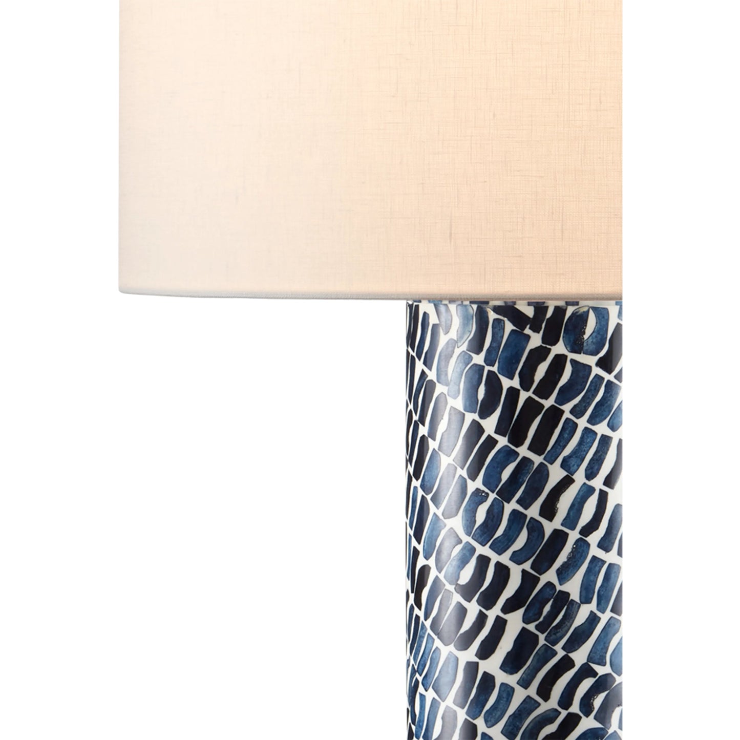 003 SI-1894352 | Additional Silo | Indigo Table Lamp by Currey and Company in blue, white. Made from composite, wood, bone in a coastal style.