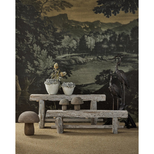 Herons on Branch by Currey and Company in bronze. Made from bronze in a modern style.