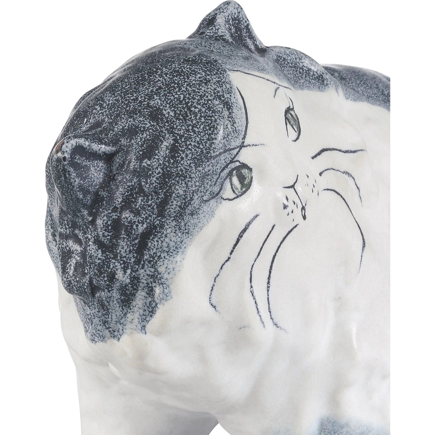 002 SI-2387152 | Additional Silo | Siamese Cat Object by Currey and Company in grayish blue, off-white. Made from porcelain in a eclectic & global style.