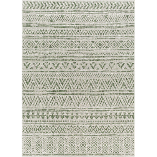 Arsenal Rug - 32868 by Livabliss in grass green, ivory, dark green, seafoam. Made from face: 100% polypropylene, warp: 100% polypropylene in a unique style.