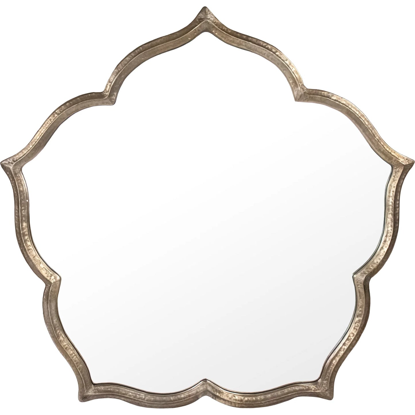 001 SI-2448711 | Primary Silo | Ariel Mirror by Zentique in distressed silver. Made from iron, mirror, mdf in a unique style.