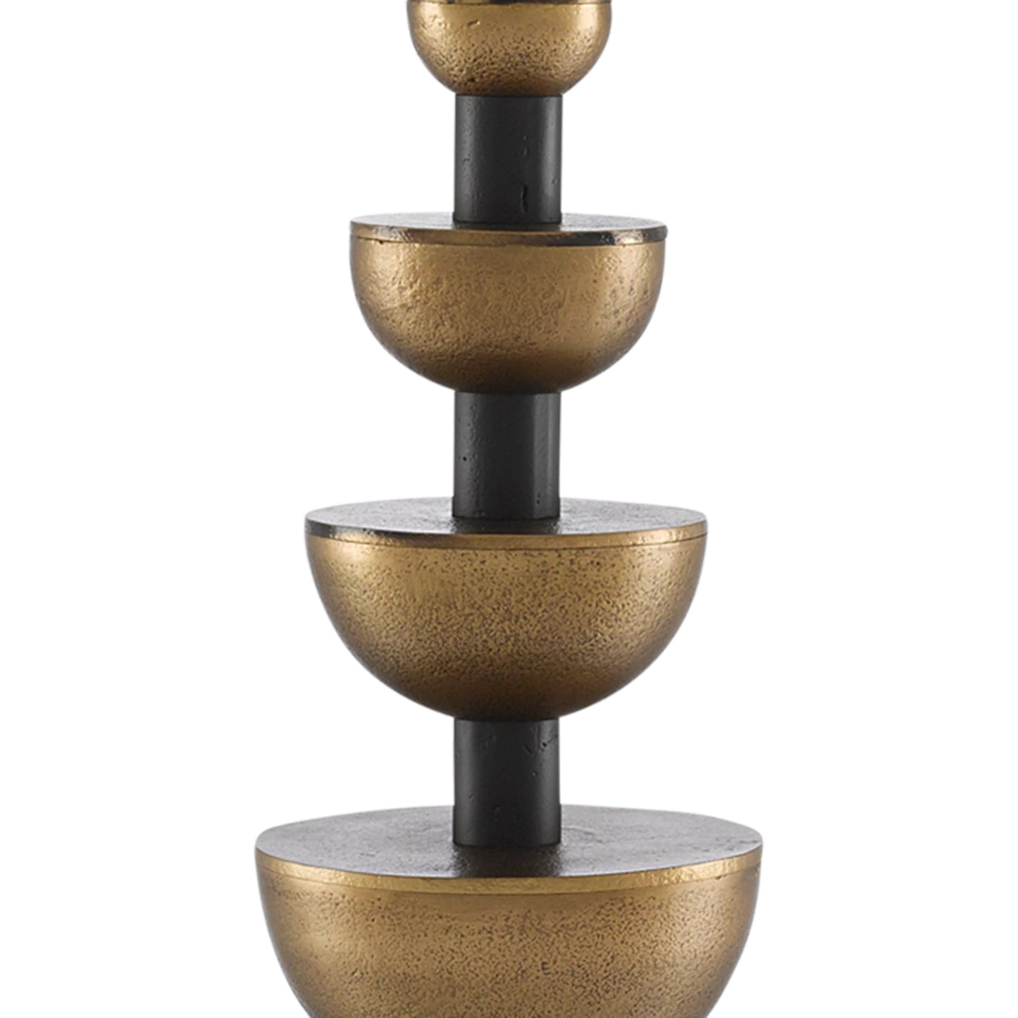 002 SR-381090 | Closeup | Chastain Table Lamp by Currey and Company in antique brass, black. Made from cast aluminum in a transitional style.