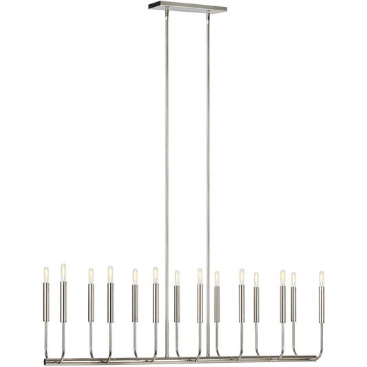 Brianna Linear Chandelier by Generation Lighting. Made from steel in a modern style.