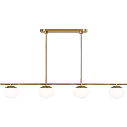 Lune Medium Linear Chandelier by Visual Comfort & Co.. Made from steel in a modern style.