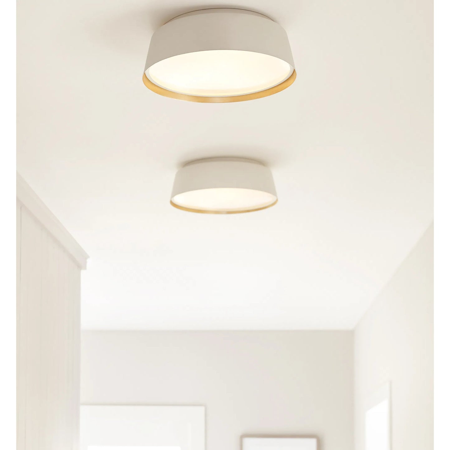 009 SI-2234742 | Lifestyle | Asher Medium Flush Mount by Visual Comfort & Co.. Made from steel in a modern style.
