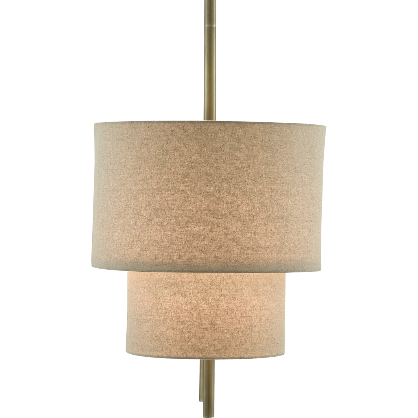 009 SR-823535 | Additional Silo | Combermere Rectangular Chandelier by Currey and Company in antique brass, linen. Made from metal, fabric in a modern style.