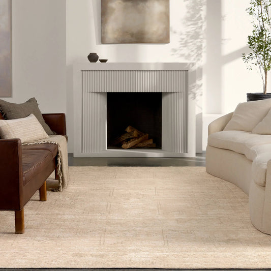 Edage EDA04 Rug by Jaipur Living in tan, cream. Made from 70% jute, 30% polyester in a unique style.