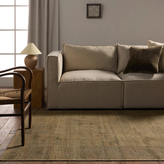 Edage EDA06 Rug by Jaipur Living in green, brown. Made from 70% jute, 30% polyester in a unique style.