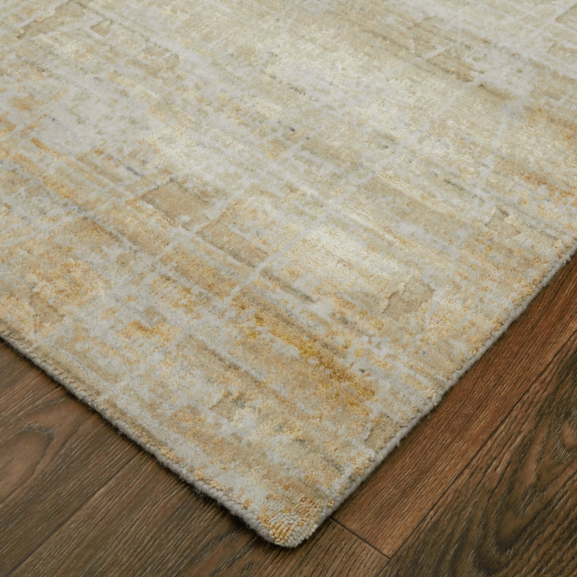 Eastfield Rug - EAS69FPF by Feizy in yellow, ivory, gold. Made from viscose, wool in a unique style.
