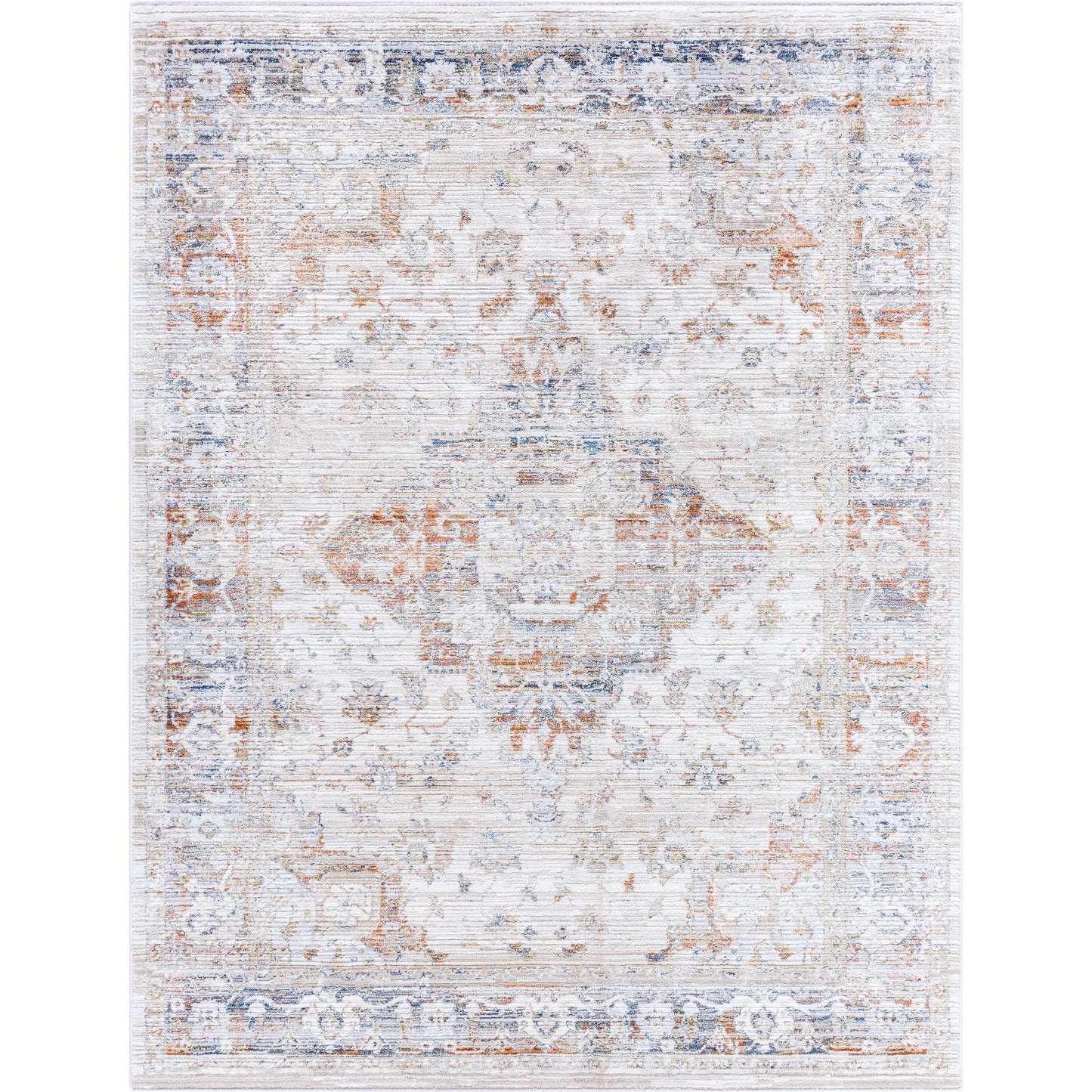 001 SI-2167695,SI-2167696,SI-2167697,SI-2167698,SI-2167699 | Primary Silo | Edmonton Rug - 489767 by Livabliss in cream, tan, light gray, dark blue, burnt orange, mustard. Made from polypropylene, polyester in a unique style.