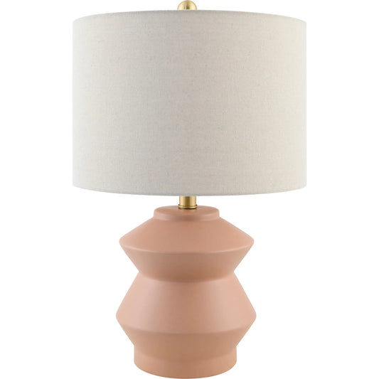 Edison Accent Table Lamp by Livabliss in glazed, plated. Made from ceramic, linen, polystyrene, iron in a modern style.