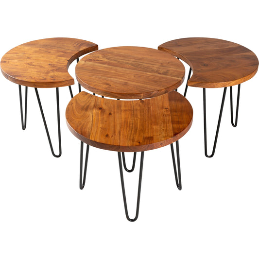 Selene - 25833 (Set of 4) by Surya in black, dark brown and powder coatednatural. Made from wood, metal in a modern style.