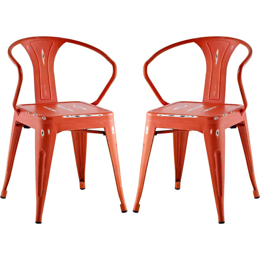 Galton Dining Chair (Set of 2) by Evans & Londeen in red. Made from unique in a modern style.